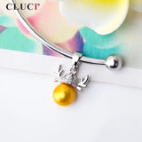 Real Silver 925 Pendant Christmas Women Charm for Necklace Jewelry Pendant