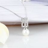 925 Silver Zircon Cross Pendant for Women Necklace