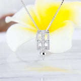 925 Silver Zircon Cross Pendant for Women Necklace