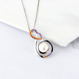 925 Silver Purple Zircon Charm Pendant SP323SB