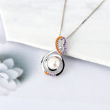 925 Silver Purple Zircon Charm Pendant SP323SB