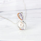 925 Silver Purple Zircon Charm Pendant SP323SB