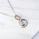925 Silver Purple Zircon Charm Pendant SP323SB