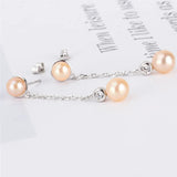 Silver Zircon Pearl Earring Mounting Women Wedding Sterling Silver Jewelry