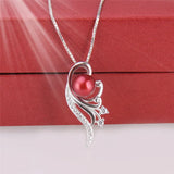 Romantic Phoenix Sterling Silver Pendant Necklace 925 Silver Zircon SP279SB