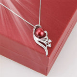 Romantic Phoenix Sterling Silver Pendant Necklace 925 Silver Zircon SP279SB
