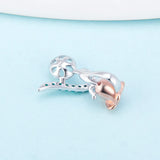 Romantic Rose Zircon 925 Sterling Silver Necklace Pendant