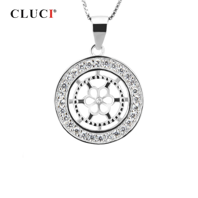 925 Silver Pearl Pendant Necklace Charm SP031SB