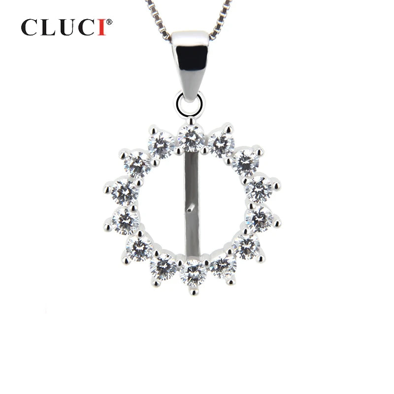 925 Silver Pearl Pendant Mounting Women Fine Jewelry
