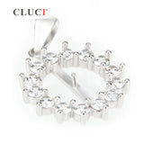 925 Silver Pearl Pendant Mounting Women Fine Jewelry