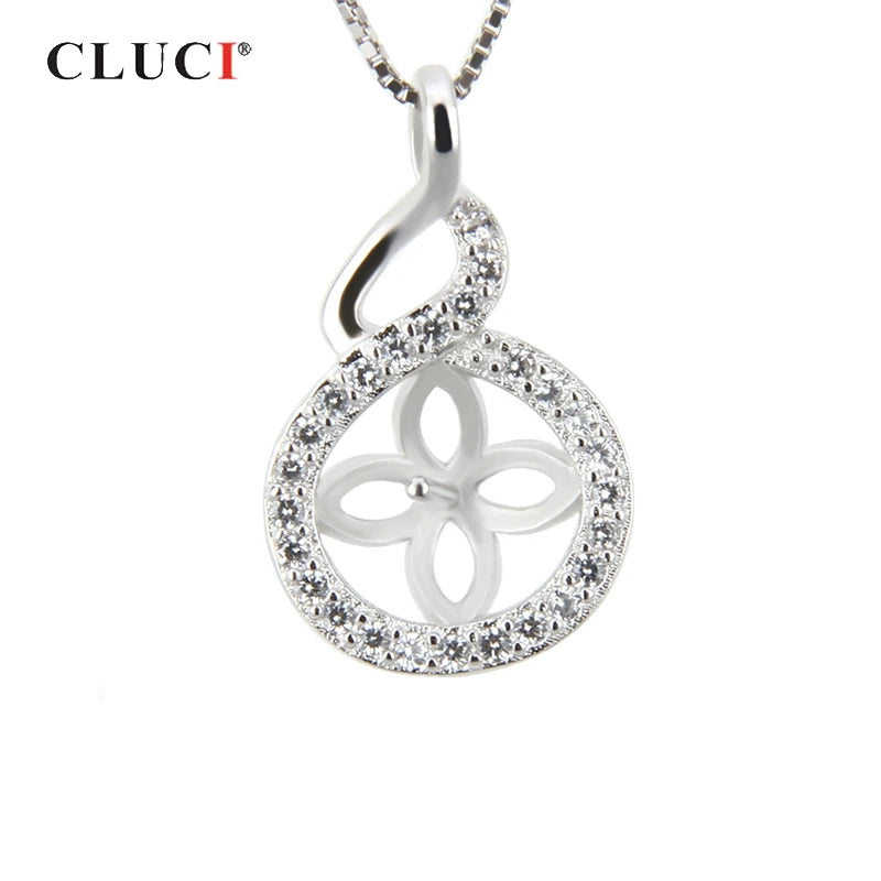 925 Sterling Silver Zircon Charms Pendant for Women