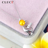 Cat Pendant Zircon Gemstone Silver 925 Women Jewelry