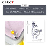 Cat Pendant Zircon Gemstone Silver 925 Women Jewelry