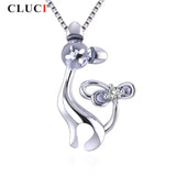 Cat Pendant Zircon Gemstone Silver 925 Women Jewelry