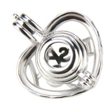 Heart Shaped Silver 925 Cage Pendant for Jewelry Making