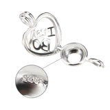 Heart Shaped Silver 925 Cage Pendant for Jewelry Making