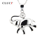 925 Silver Elephant Jewelry Women Pearl Pendant Mounting