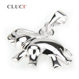 925 Silver Elephant Jewelry Women Pearl Pendant Mounting