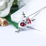 925 Silver Christmas Deer Pearl Locket Pendant for Women SC336SB