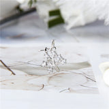 925 Silver Christmas Tree Charm Pendant Necklace with Zircon - SP370SB