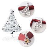 Sterling Silver Christmas Tree Pendant Holiday Gift Women Jewelry