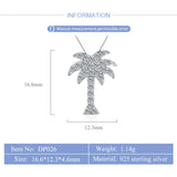 Classic Women Pendant Jewelry Zircon Coconut Tree Charms Pendant
