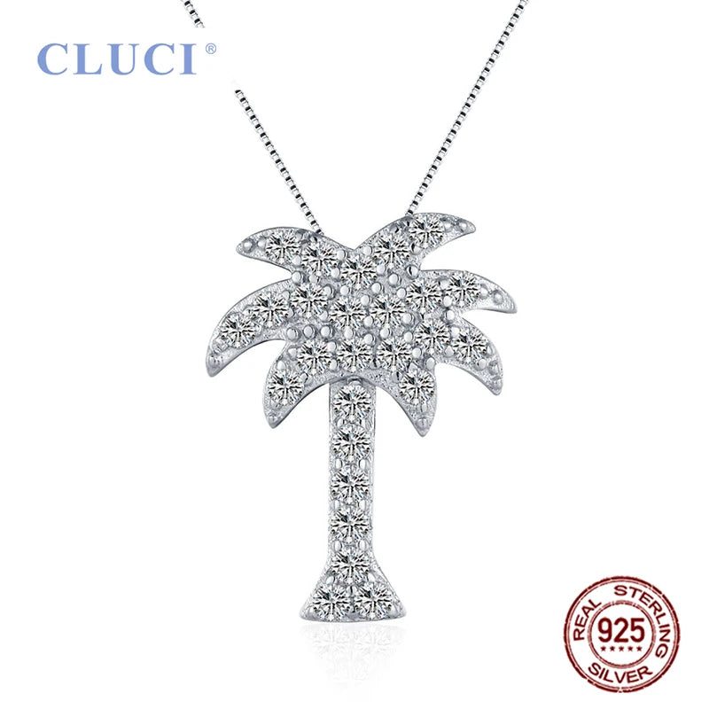 Classic Women Pendant Jewelry Zircon Coconut Tree Charms Pendant