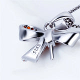 925 Silver Bow Pearl Pendant Mounting Jewelry SP417SB