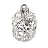 Silver 925 Carousel Cage Pearl Pendant Charms Gift for Women