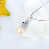 Sterling Silver Crown Pendant with Zircon Charms for Women