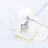 Sterling Silver Crown Pendant with Zircon Charms for Women
