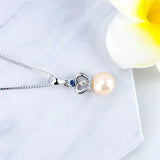 Sterling Silver Crown Pendant with Zircon Charms for Women