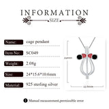 925 Silver Mouse Charms Pendant for Women Necklace SC049SB