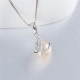 Silver Butterfly Charms Pendant with Zircon, Valentine Gift for Women