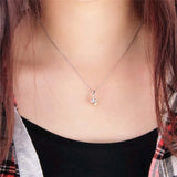 Silver Butterfly Charms Pendant with Zircon, Valentine Gift for Women