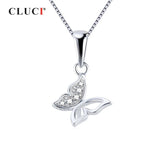 Silver Butterfly Charms Pendant with Zircon, Valentine Gift for Women