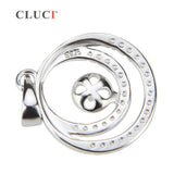 Double Round Pendant for Necklace Silver 925 Women Jewelry