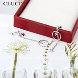 925 Silver Star Drop Earrings for Women SE107SB
