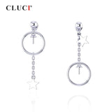 925 Silver Star Drop Earrings for Women SE107SB