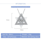 Sterling Silver Star Zircon Pendant for Women DP012SB