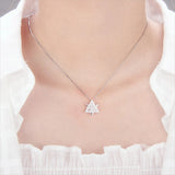 Sterling Silver Star Zircon Pendant for Women DP012SB