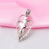 925 Sterling Silver Ballet Girl Cage Pendant