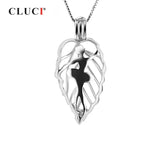925 Sterling Silver Ballet Girl Cage Pendant