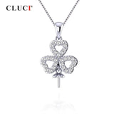Sterling Silver Zircon Flower Charms Pendant for Necklace Making