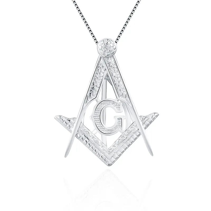 Silver 925 Free-Mason Symbol Shaped Women Jewelry Charms Pendant