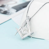 Silver 925 Free-Mason Symbol Shaped Women Jewelry Charms Pendant