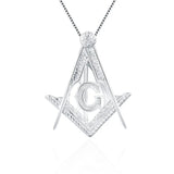 Silver 925 Free-Mason Symbol Shaped Women Jewelry Charms Pendant