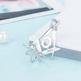 Silver 925 Free-Mason Symbol Shaped Women Jewelry Charms Pendant