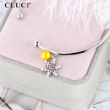 925 Silver Geometric Snow Pendant Christmas Necklace Making SP367SB
