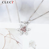925 Silver Geometric Snow Pendant Christmas Necklace Making SP367SB
